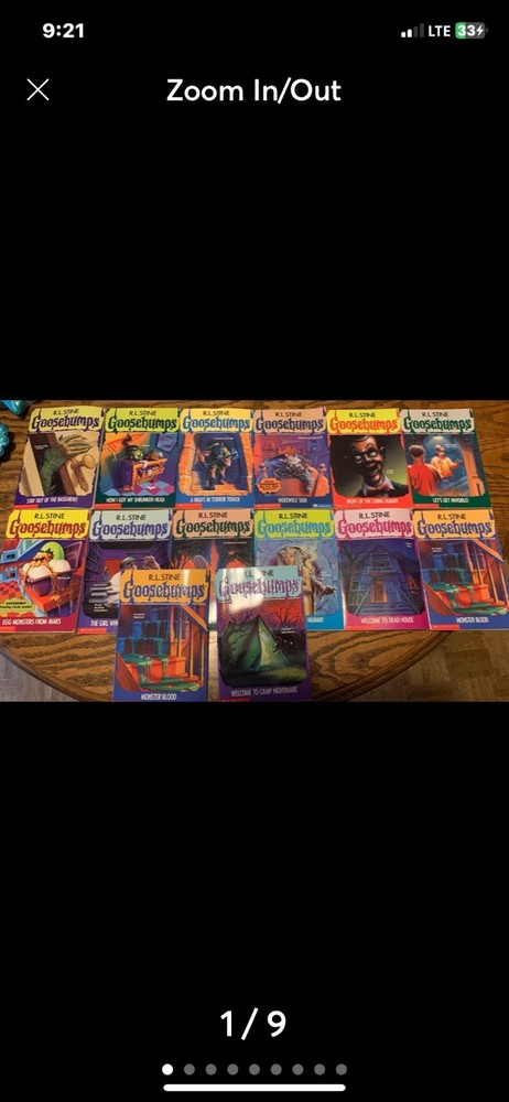 RL Stine Goosebumps Collection Of 14 With Werewolf Mask Still Attached