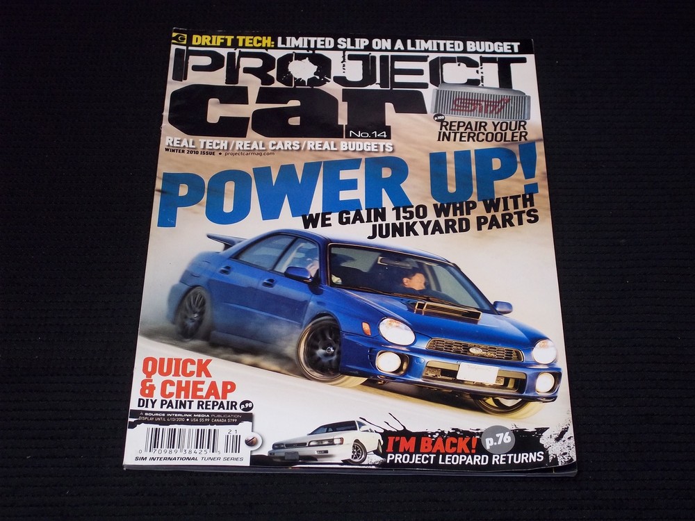 2010 WINTER PROJECT CAR MAGAZINE - SUBARU IMPREZA WRX FRONT COVER - H 4897