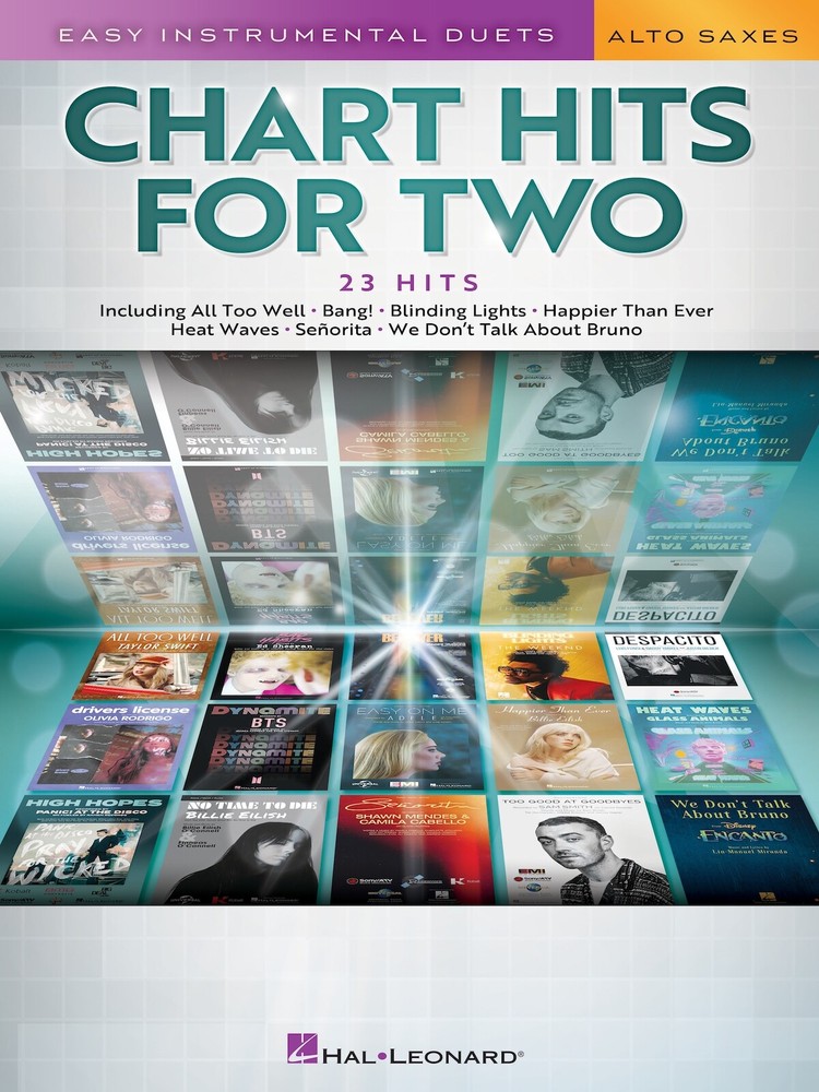 Chart Hits for Two Alto Sax Easy Instrumental Duets Sheet Music 23 Pop Song Book