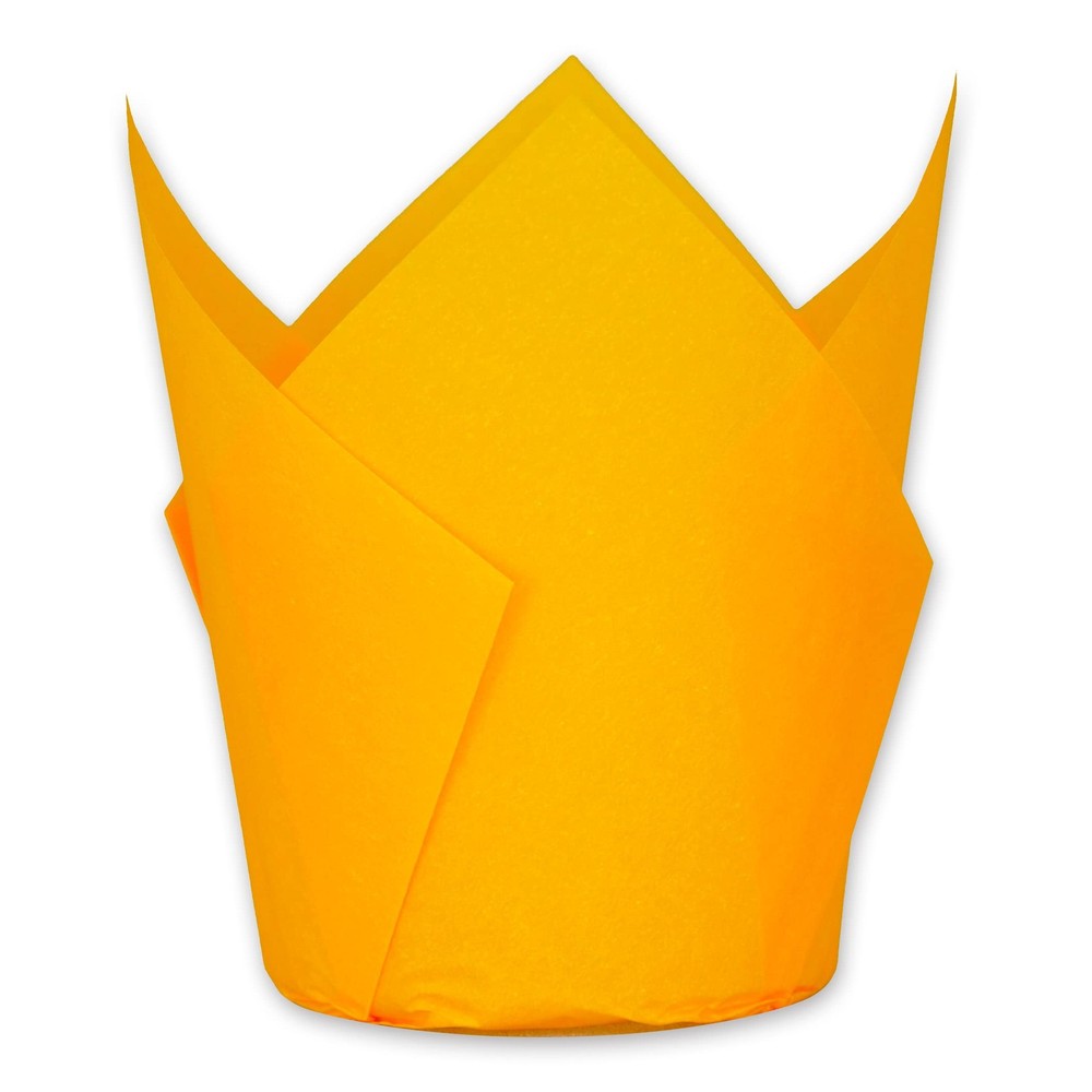 Orange color Large size Tulip Baking Cups 2-1/4