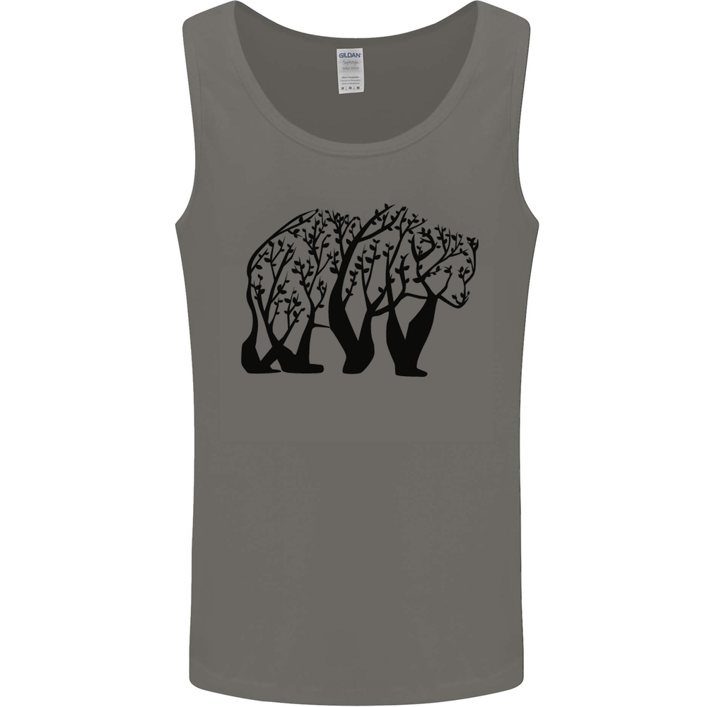 Bear Tree Animal Ecology Mens Vest Tank Top