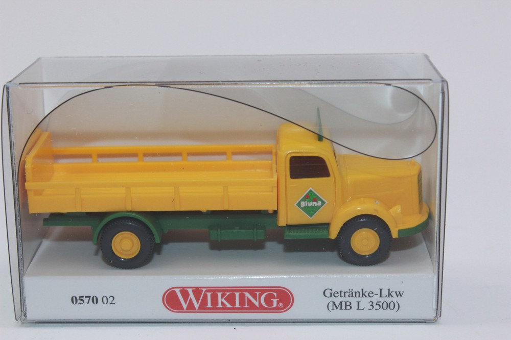 WIKING 057002 Beverages Truck Mercedes L 3500 Bluna 1:87 H0 New IN Boxed