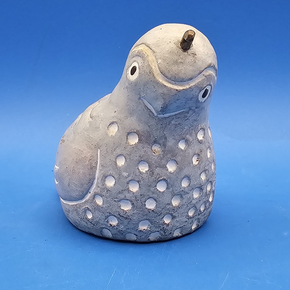 Vintage 1988 Isabel Bloom Signed Concrete Quail Sculpture