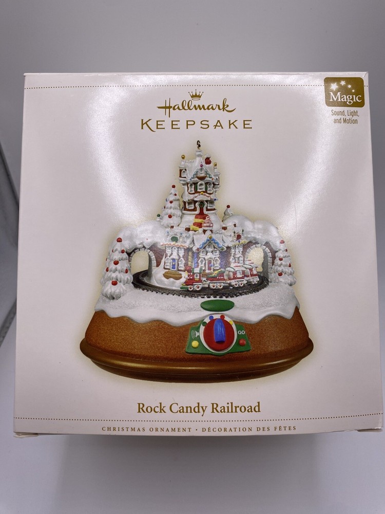 Hallmark Keepsake 2006 Magic Motion Rock Candy Railroad Lights Sound-Works-READ
