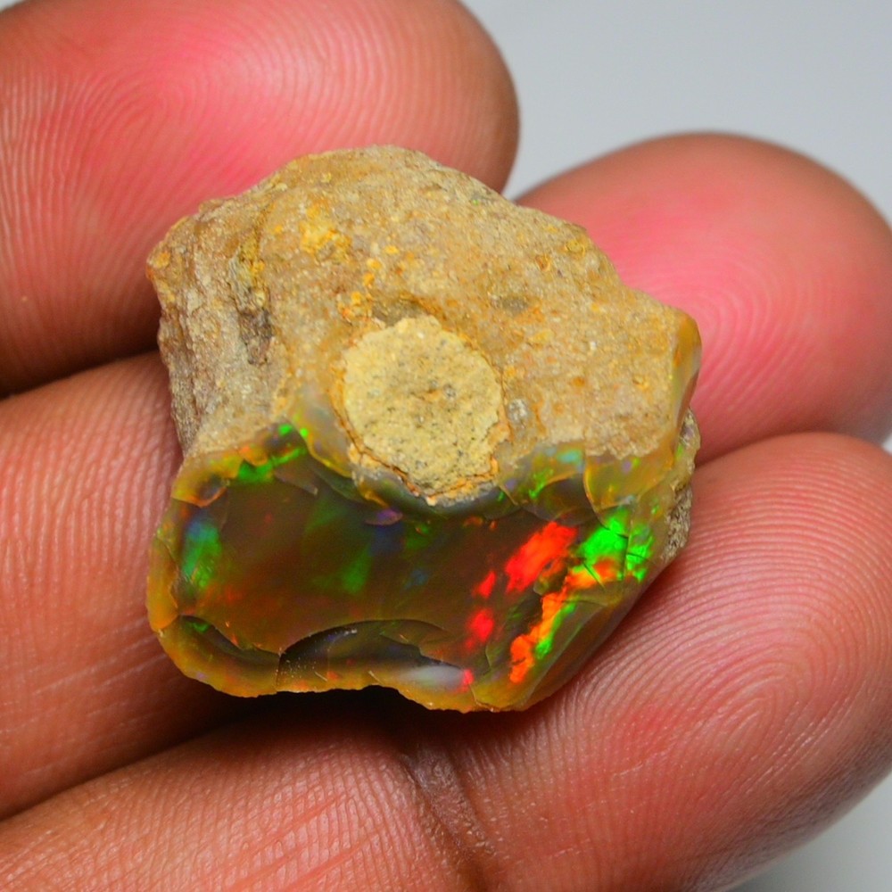 Untreated Black Opal 35.00 Ct, Natural Ethiopian Opal Rough, Opal Raw Crystal