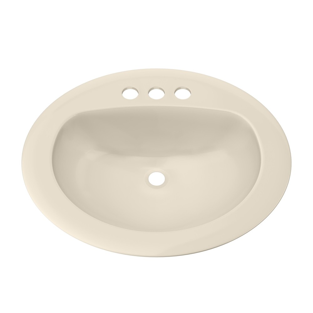 PROFLO PF20174 Rockaway 20.5-Inch Oval Drop-In Bathroom Sink in Off White Vitreous China