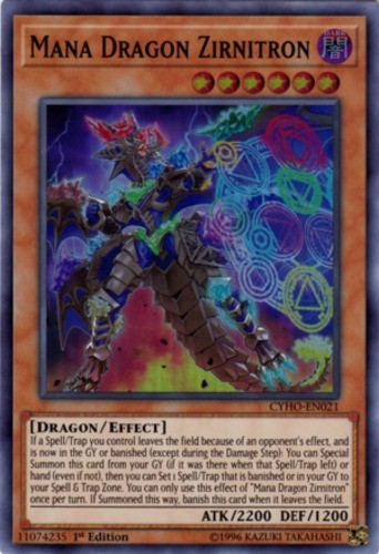 Mana Dragon Zirnitron - CYHO-EN021 - Super Rare - 1st Edition - Lightly Played