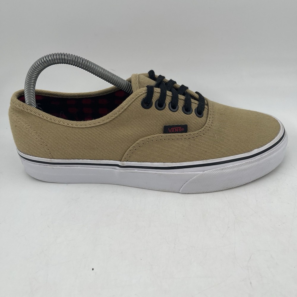 Vans Off The Wall Tan Black Red Lumberjack Sneakers W10 M8.5