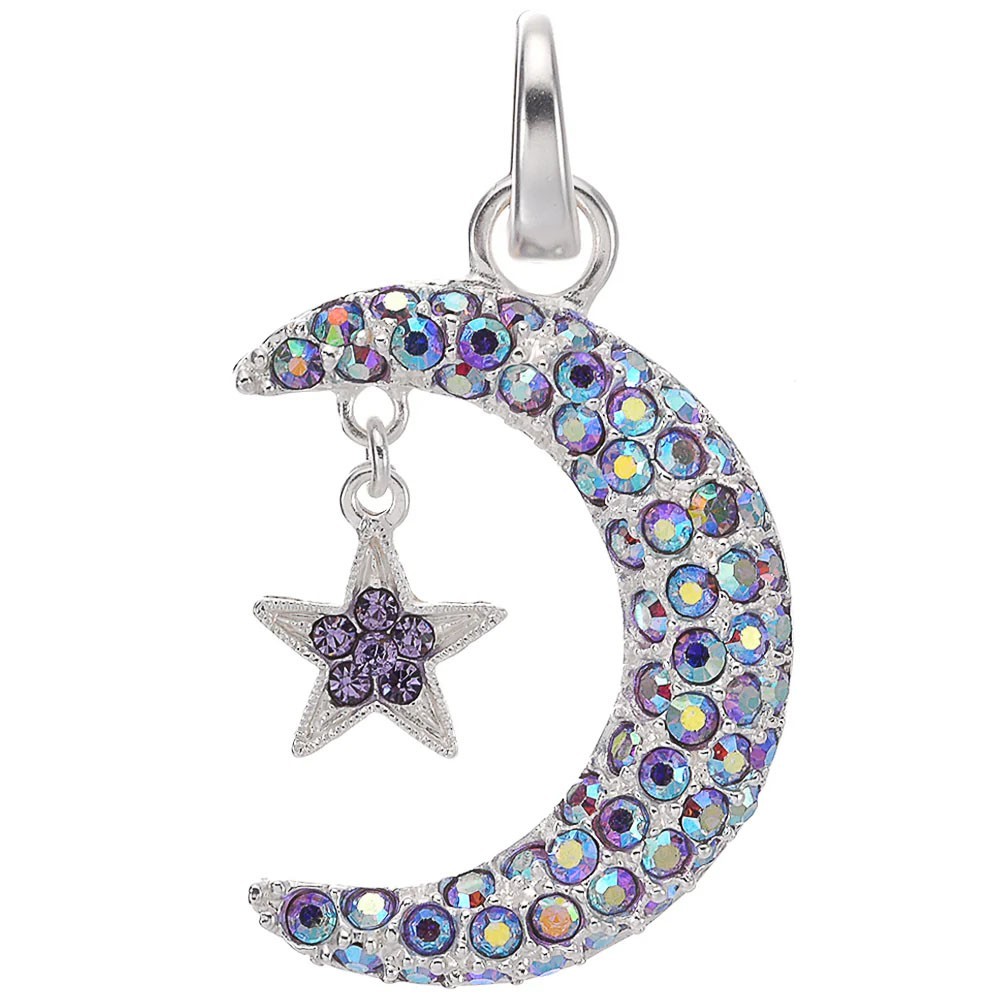 Kirks Folly Stella Luna Open Ring Charm sterling silvertone