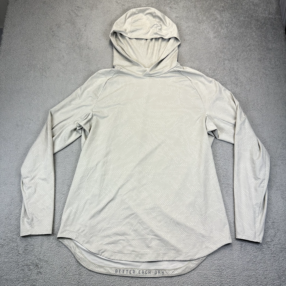 Lululemon License To Train Drysense Hoodie Mens XL Tan Print Athletic Running