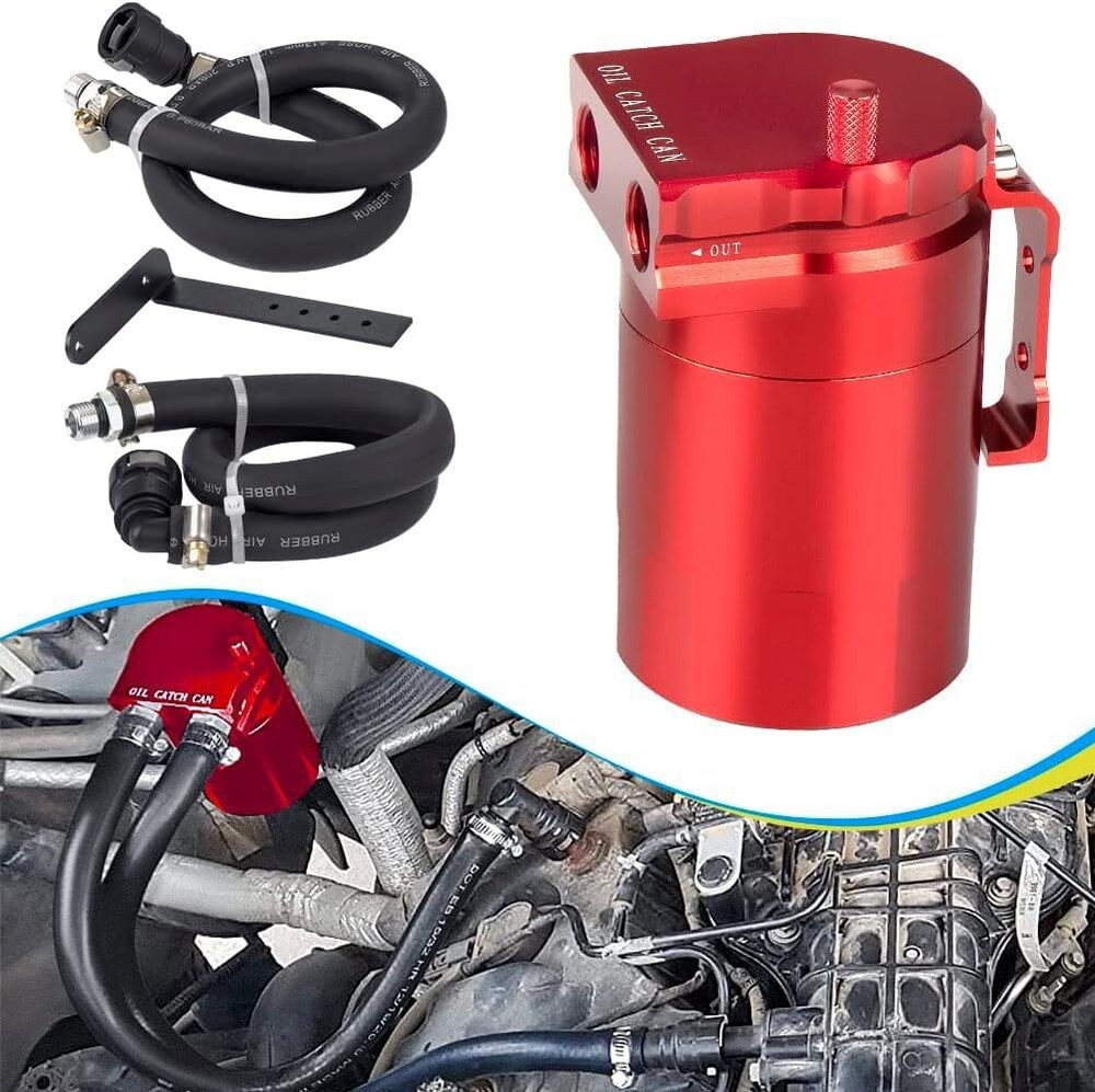Oil Catch Can Kit Aluminum for 11-21 Ford F150 5.0L Raptor 2.7L 3.5L Ecoboost