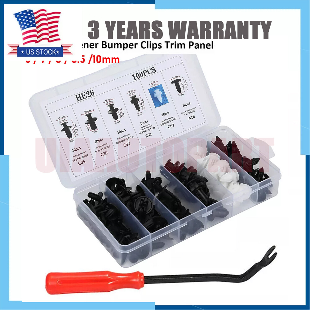 Retainer Clips Body Bumper Rivet Retainer Trim Molding Push Pin Clip assortments