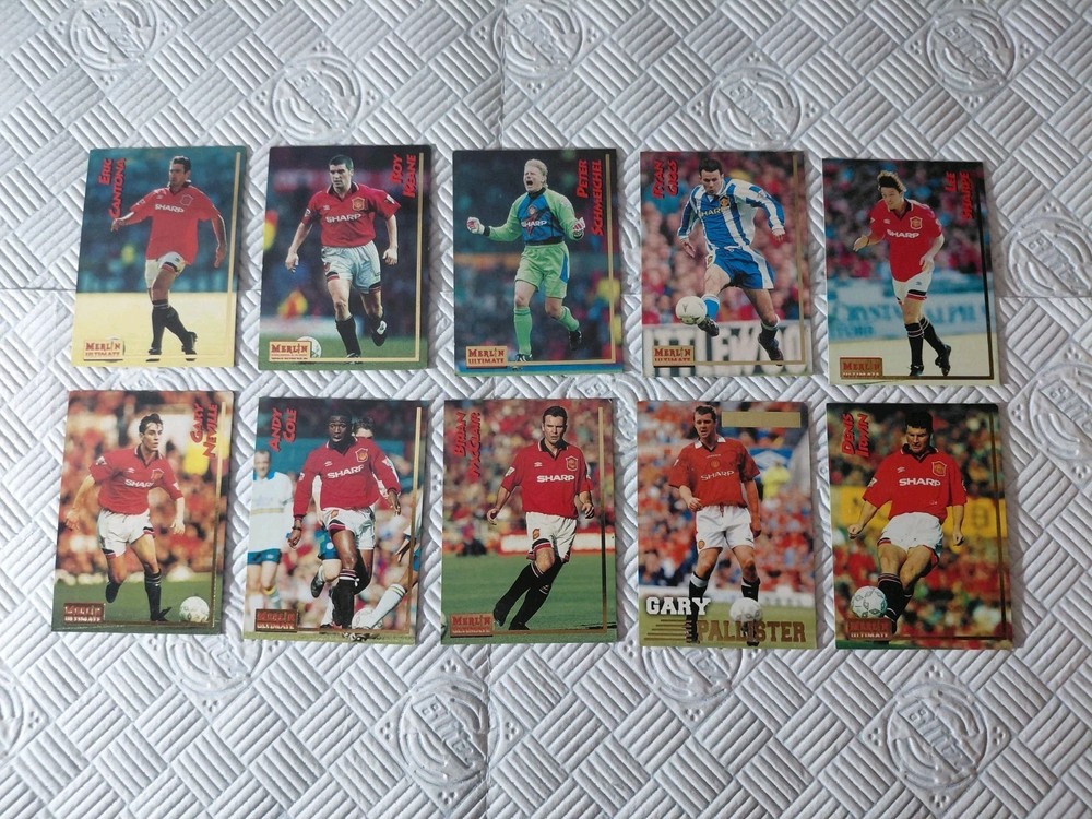 Merlin 1995 Vintage Football Cards Premier league Manchester United Bundle