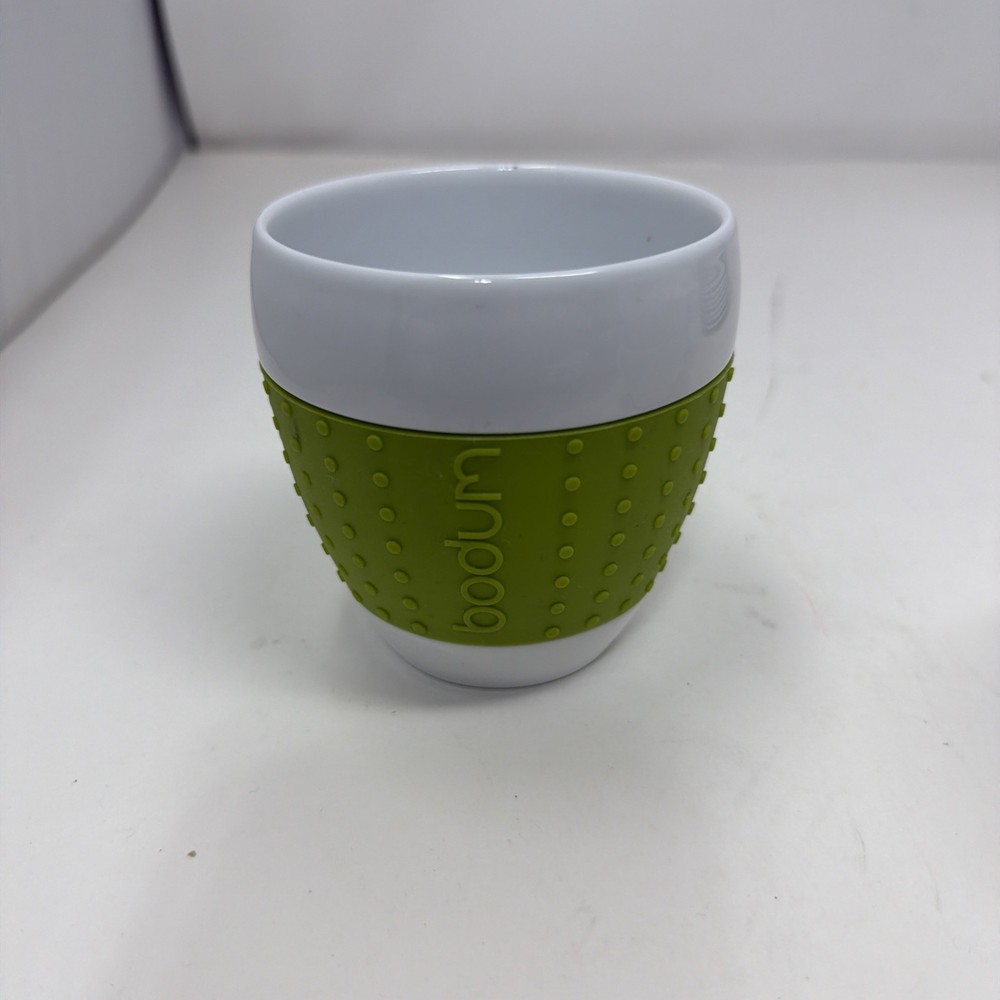 BODUM Pavina Green Silicone Porcelain Sleeve Glass Cup