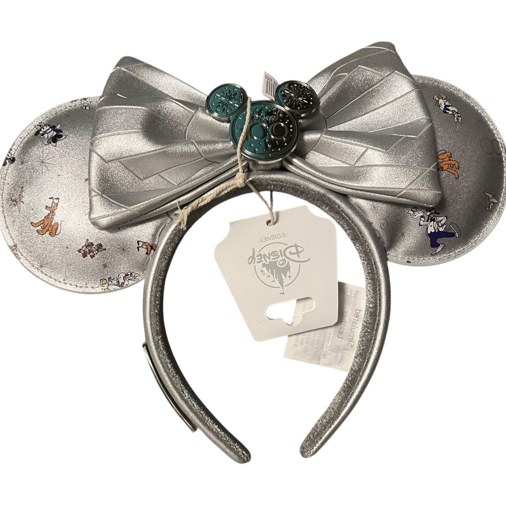 Disney Loungefly 100 Years Platinum Minnie Ears Headband NWT Limited Edition