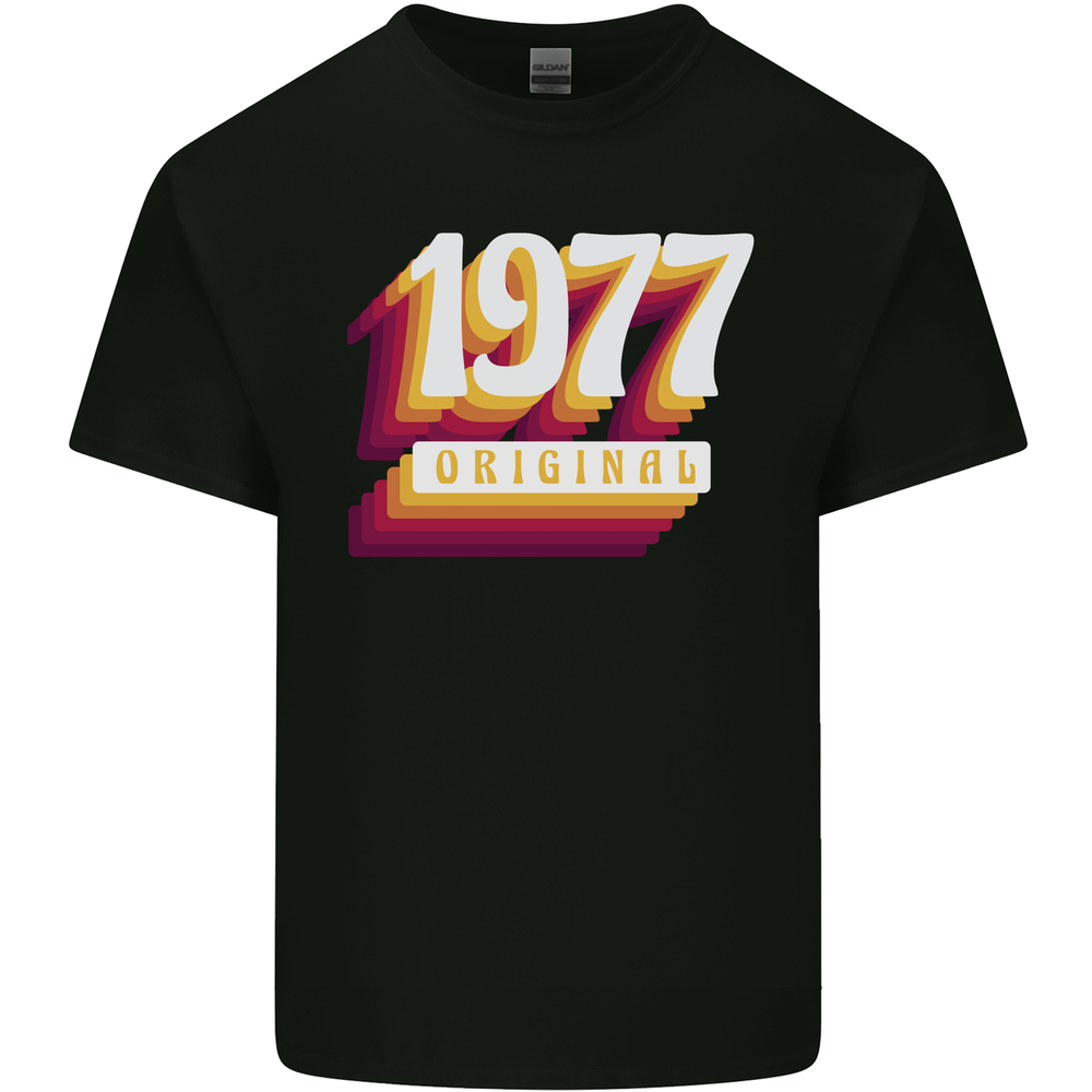 Retro 46th Birthday Original 1977 Mens Cotton T-Shirt Tee Top