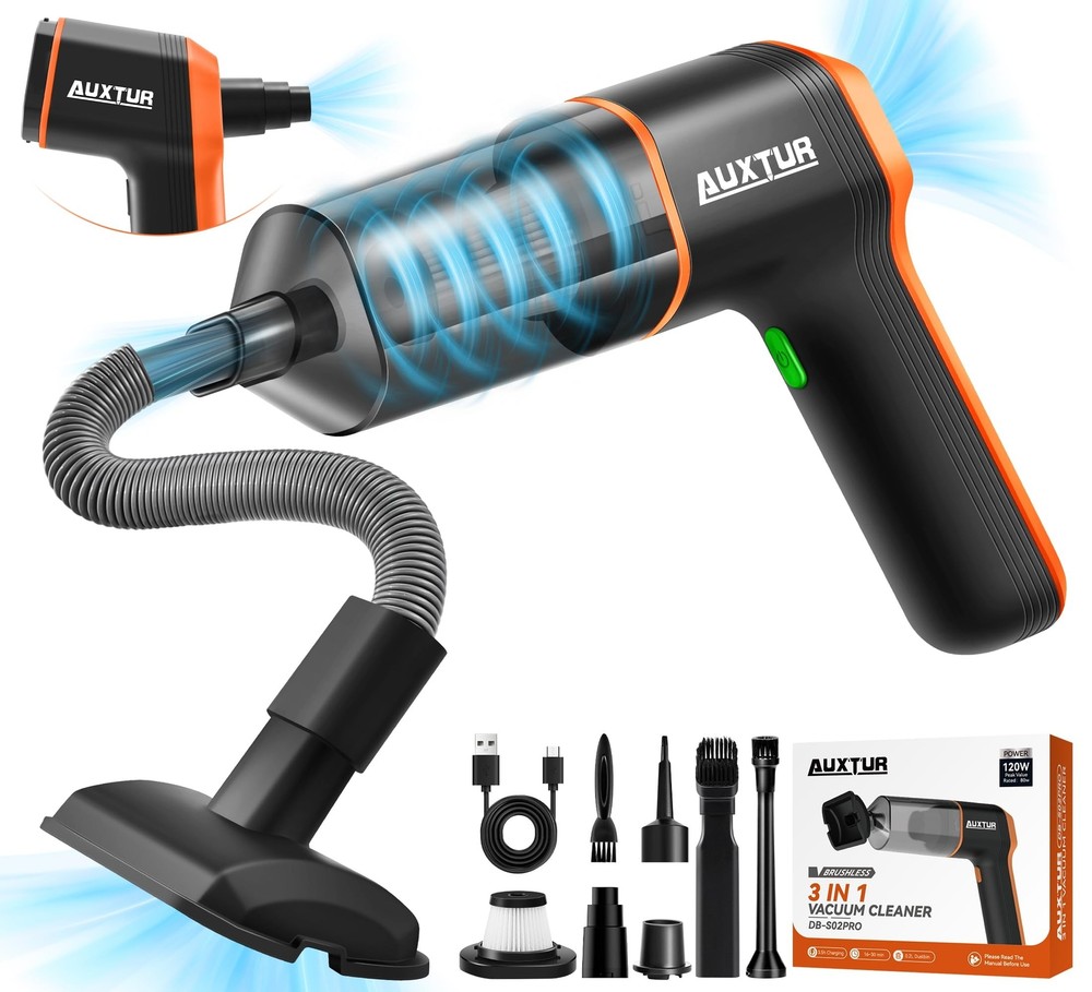 3 in 1 Handheld Vacuum Cordless with 12000PA|120W Car Vacuum Cleaner,High Pow...