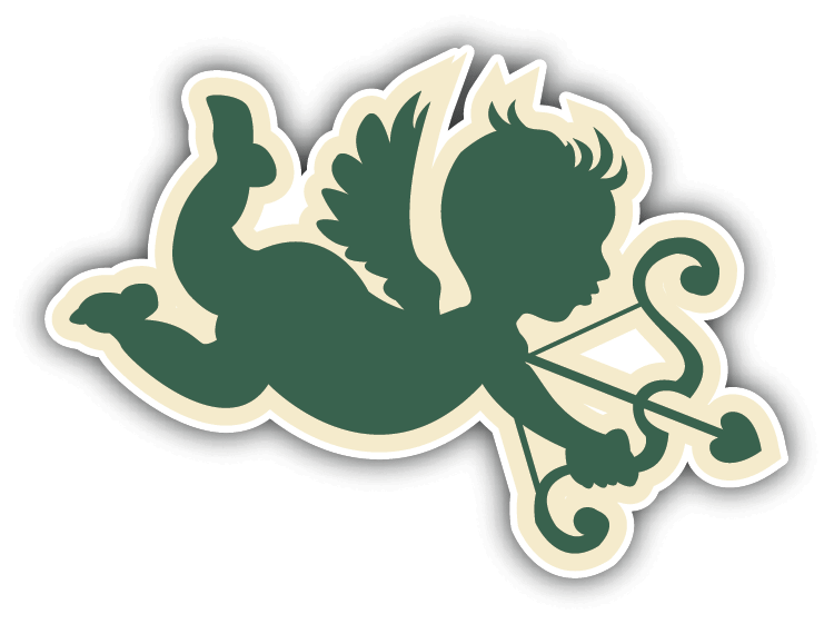 Cupid Valentine's Day Vintage Car Bumper Sticker Decal