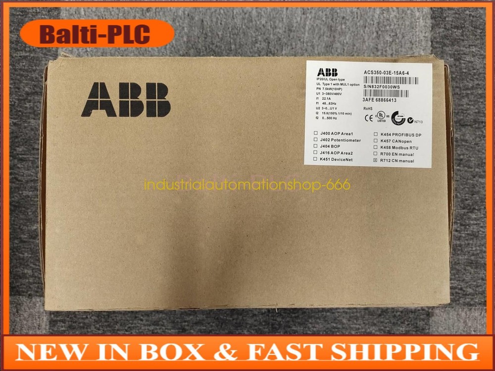 1PC NEW ABB inverter ACS350-03E-15A6-4 Fast Shipping US Free TAX
