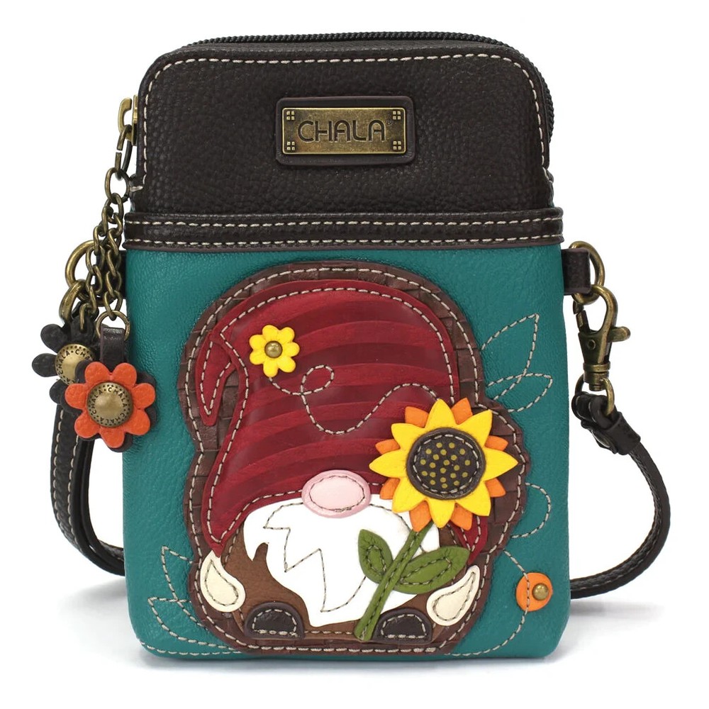 NUEVO BOLSO BANDOLERA TELÉFONO CELULAR CHALA GNOME GIRASOL CORREA AJUSTABLE TURQUESA