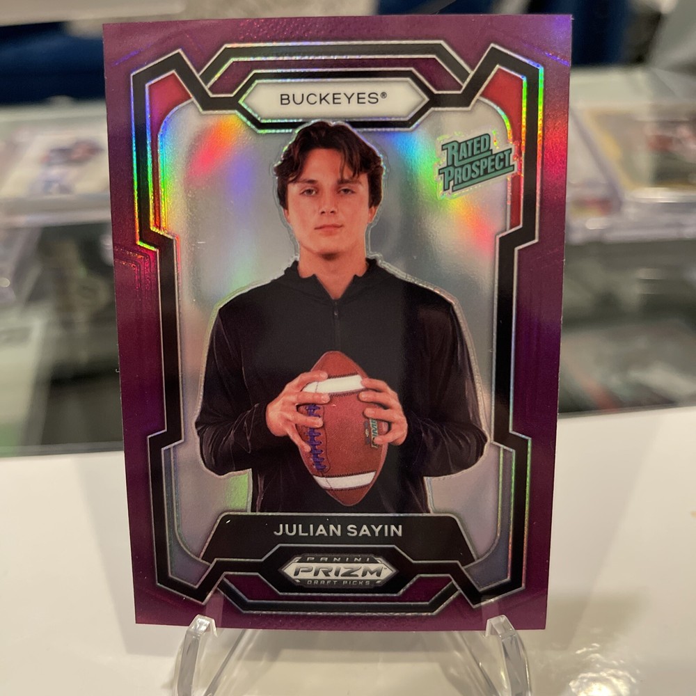2024 Panini Prizm Draft Picks #193 Julian Sayin Purple Rated Rookie # 8/75 🔥
