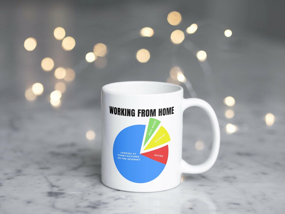 Wfh Humor Funny Coffee Mug Christmas Gift Work From Home Pie Thoughtful Gifts