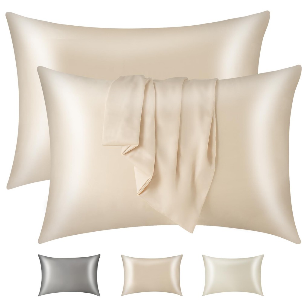 Pillow Cases for Hair and Skin, Mulberry Silk Pillow Cases King Size 20 x 40 ...