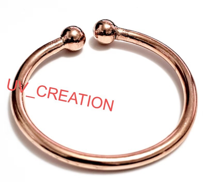 100% Heavy Copper Round Bangle Bracelet Pure Copper Bracelet Thick Copper 7mm