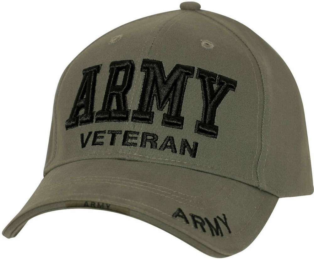 CHRISTMAS SALE USArmy Veteran Ballcap Cap Military OD Hat Lo Profile Rothco 3946-image