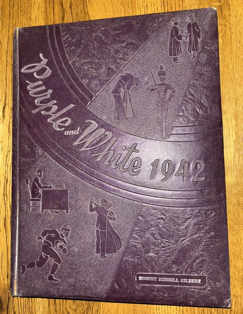 1942 Pittsburg High School HS Dragons Yearbook Kansas KS annual Purple White