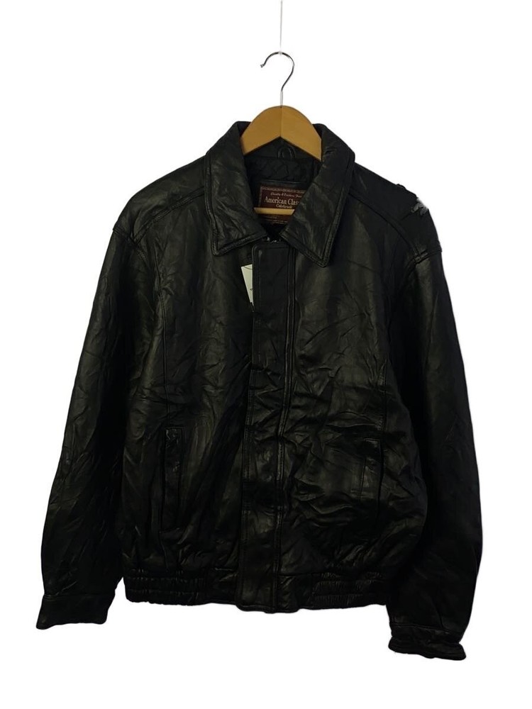 American Classics Leather Jacket Blouson/M/Leather/Blk/Plain 3406