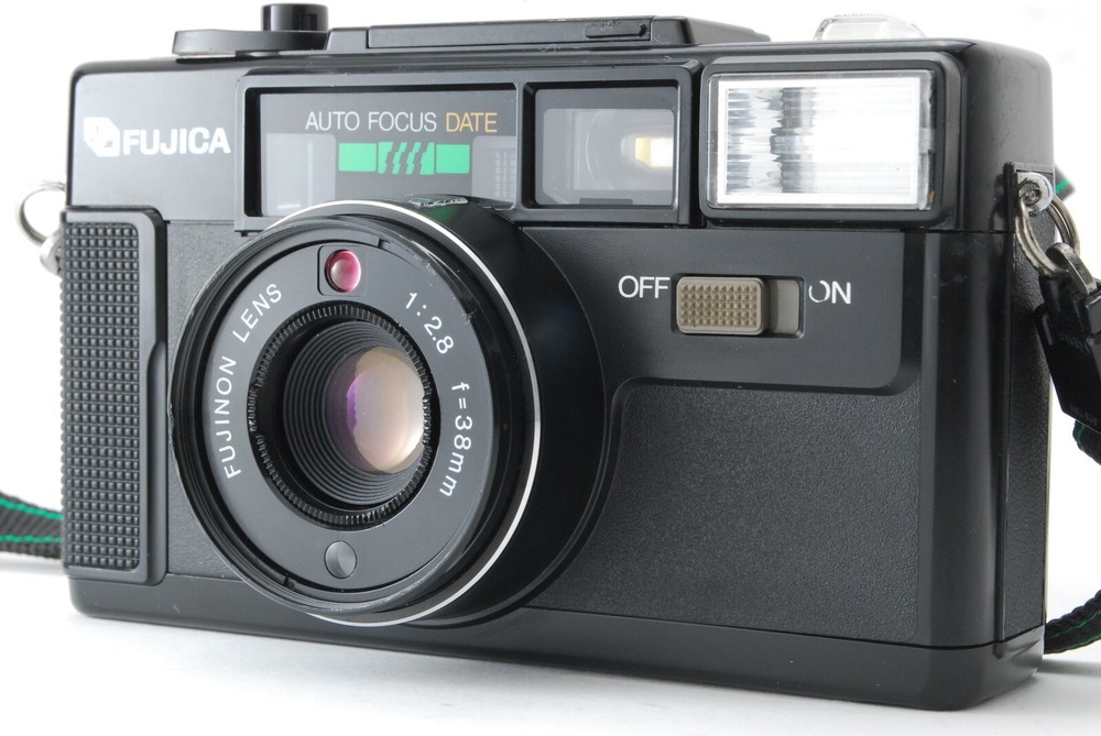 NEAR MINT Fujica Auto-7 Date Black 35mm Film Camera Japan