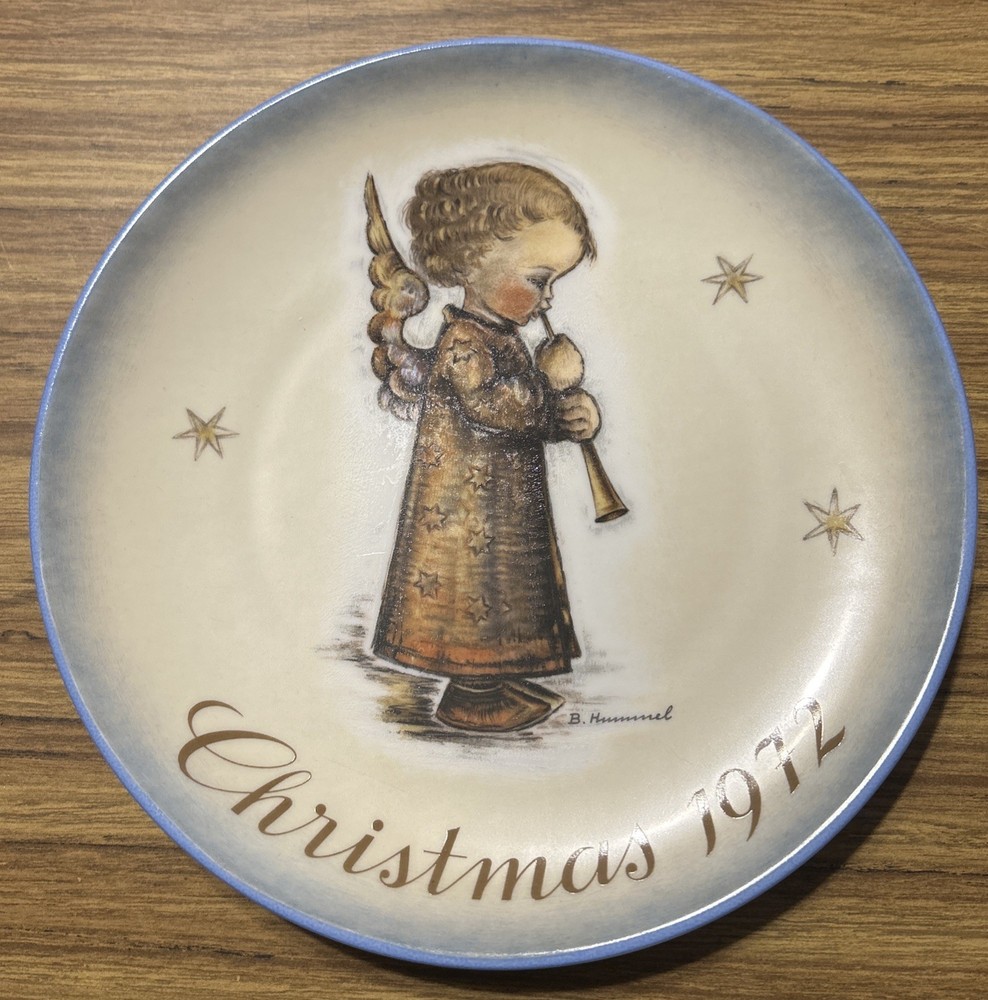 VTG 1972 Sister Berta HUMMEL Christmas Plate Ltd Edition Angel  Schmid Bros.