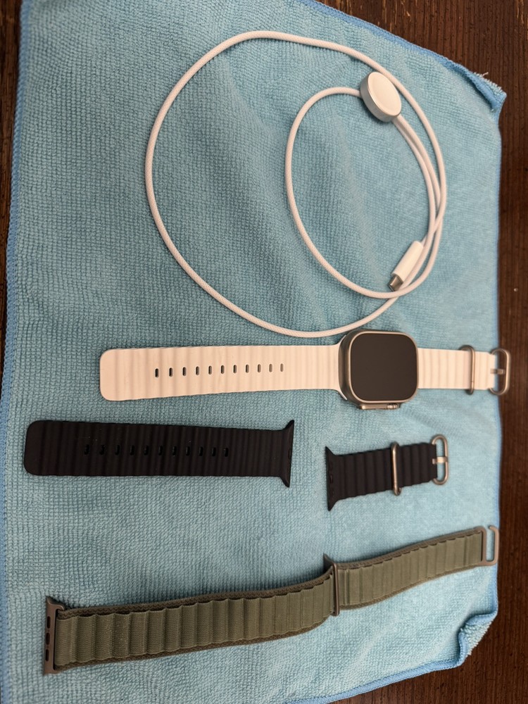 Apple Watch Ultra 2 49mm Titanium Case with Alpine Loop - Olive, Medium (GPS...