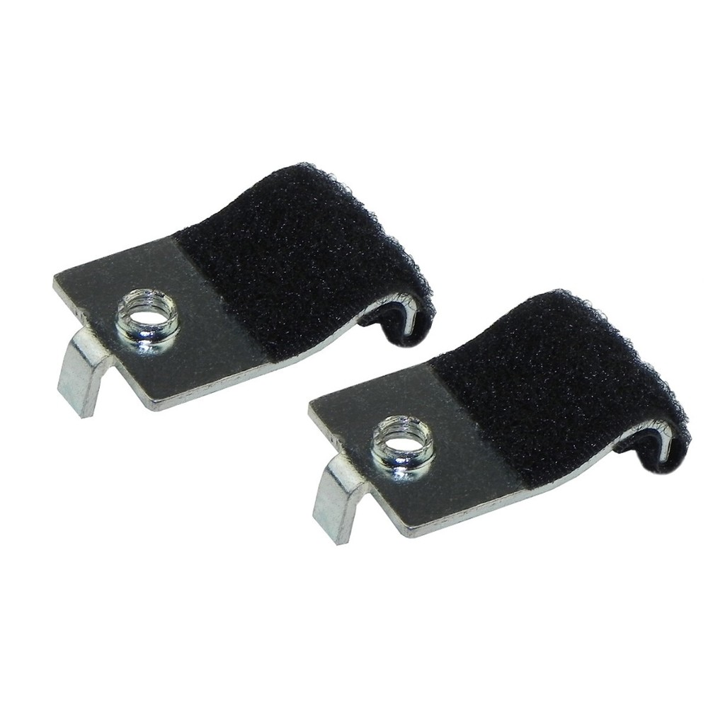 Front Door Glass Window Fuz Covered Metal Guide Rub Plates 1968-72 GM A-body 2pc