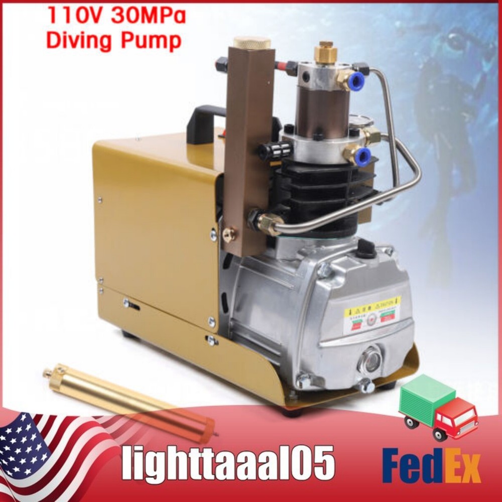 4500PSI Electric Water-Cooled Scuba Diving Air Compressor Pump High Pressure