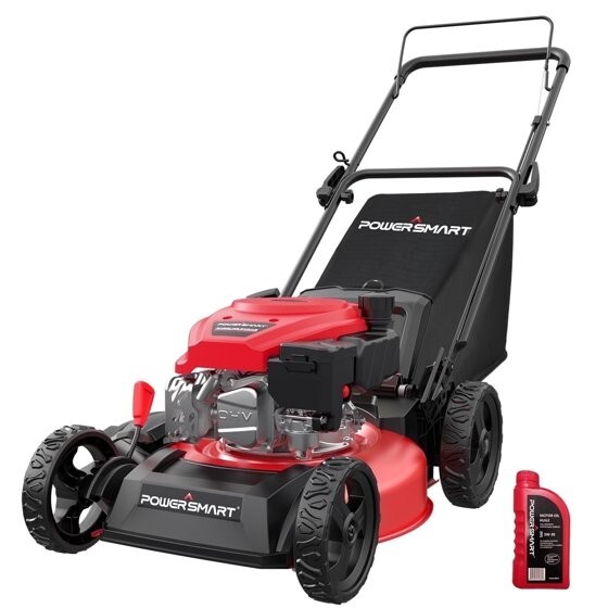 PowerSmart 18-inch 144cc 4-Cycle Push Lawn Mower with Grass Catcher
