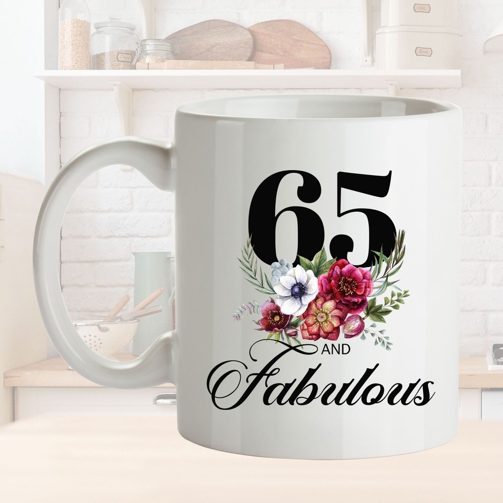 Custom 65th Birthday Gift Mug For Women L For Mom Mother Grandma Great Grandma