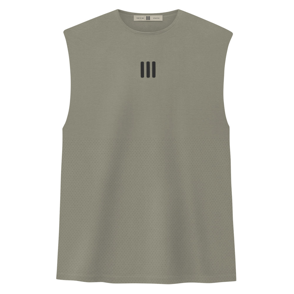 adidas Fear Of God Athletics Muscle Crew Neck Tank Top Mens Grey Casual  Athleti