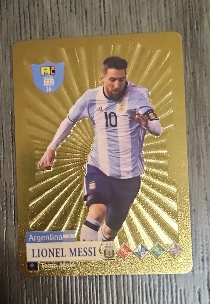 Lionel Messi Soccer Card Gold World Football Stars Argentina National Team