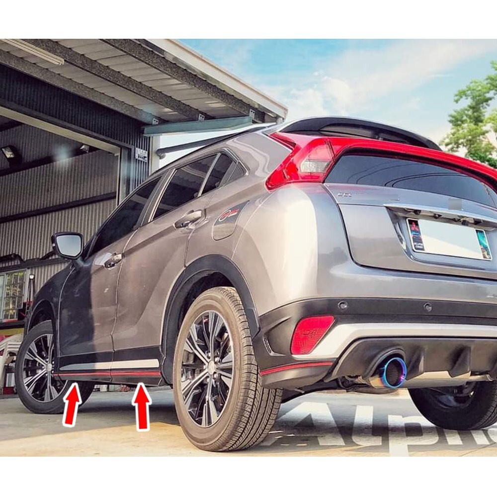 Matte Black Fits Mitsubishi Eclipse Cross SUV Side Skirts Body Kit 2017-2019