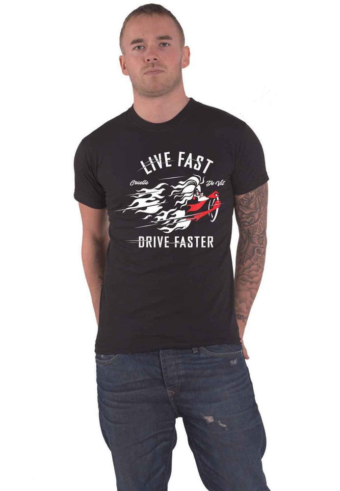 101 Dalmations Cruella Live Faster T Shirt