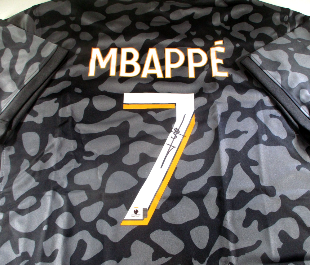 Kylian Mbappe / Autographed Paris Saint-Germain Pro-Style Soccer Jersey / COA