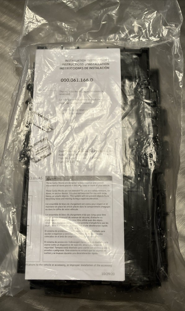 Volkswagen CarGo Management System OEM VW Protection 8 Blocks Brand New Sealed