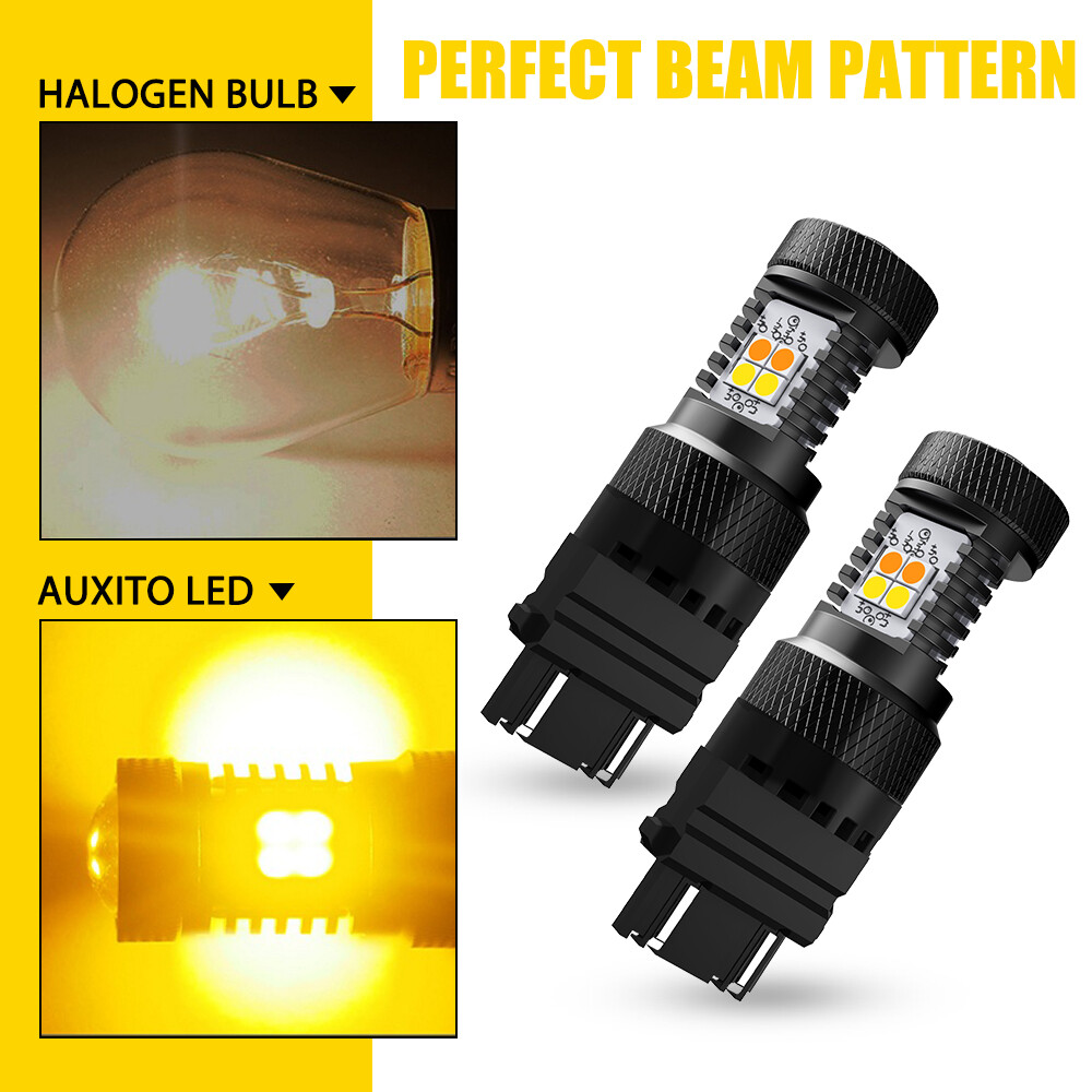 Switchback LED Turn Signal Lights 4157 3157 for GMC Yukon 1908-2014 white Amber
