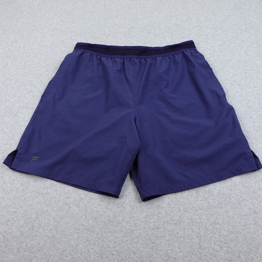 Fabletics Mens M Navy Athletic Training Gym Workout Shorts Pull On Stretch