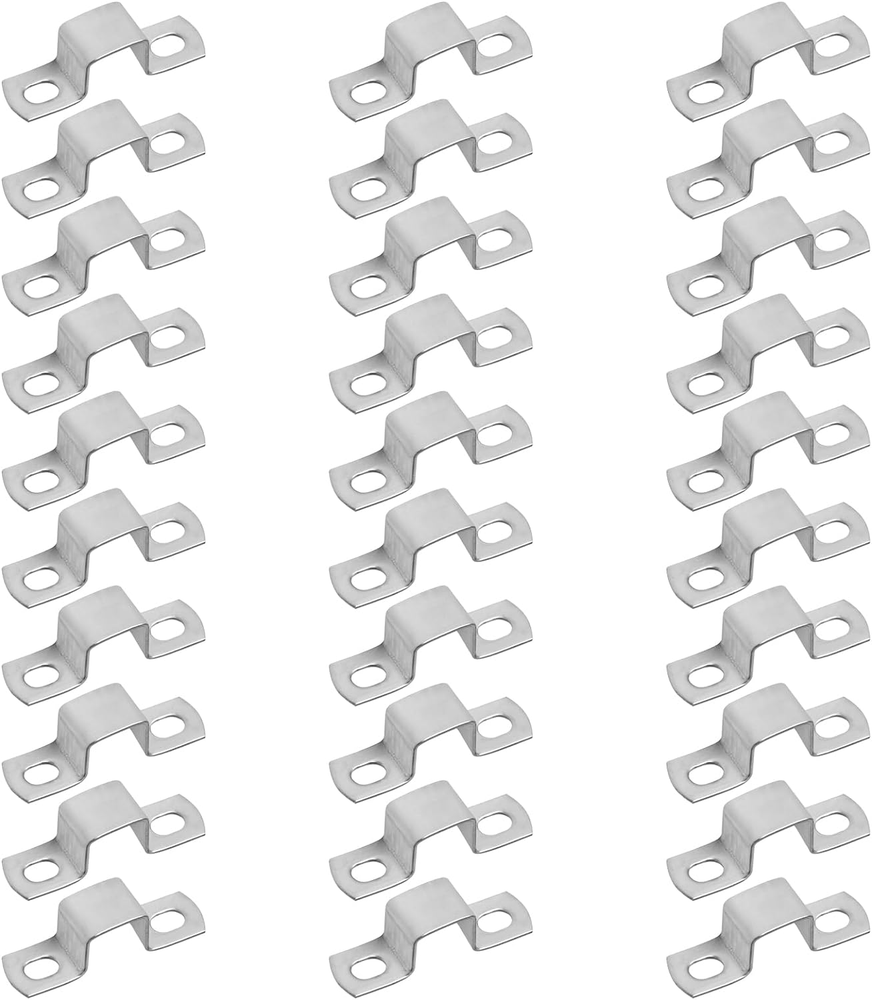 30 Pcs Stainless Steel 304 Square Tube Strap Clamps for 3/4 X 3/4 Pipe