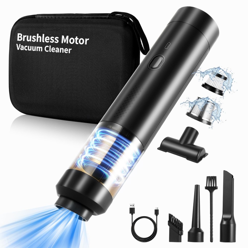 Car Vacuum Cleaner, 22000Pa High Power Suction, Portable Mini Handheld Vacuum...