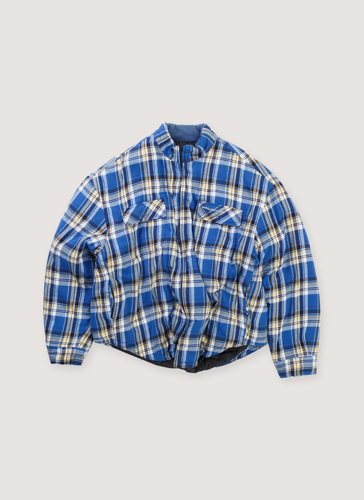 Project G/R Padded Check Jacket Blue (Pre-Owned)