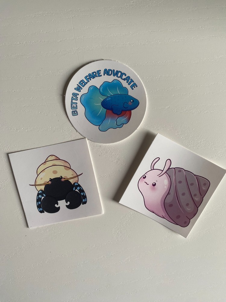 Aquarium Lover Sticker Pack - Durable Vinyl, Glossy, UV & Waterproof